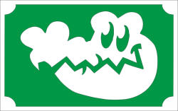 8x5 cm-es Csillámtetoválás sablon - Krokodil 43