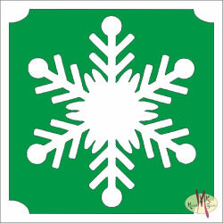  5x5 cm-es Csillám tetoválás sablon - Hópihe 368