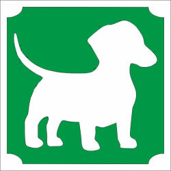  5x5 cm-es Csillámtetoválás sablon -Tacskó kutya 334