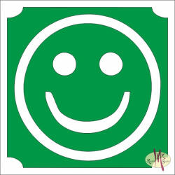  5x5 cm-es Csillám tetoválás sablon - Emoji, Smiley 6