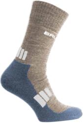 BRUBECK TREKKING LIGHT Női merinó túrazokni - Bézs / Szürke