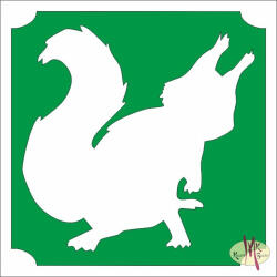  5x5 cm-es Csillámtetoválás sablon - Mókus 313