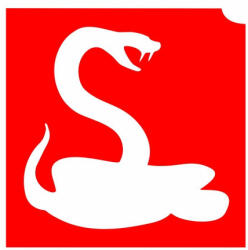 4x4cm Csillámtetoválás sablon 17 kígyó