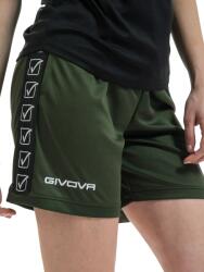 GIVOVA POLY BAND Uniszex rövidnadrág - Sötétzöld / Fekete csík