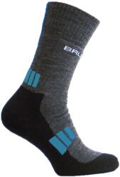 BRUBECK TREKKING LIGHT Női merinó túrazokni - Grafit / Türkiz