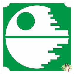  5x5 cm-es Csillámtetoválás sablon - Star Wars 408