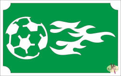  8x5 cm-es Csillámtetoválás sablon - Foci labda 26