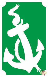  8x5 cm-es Csillámtetoválás sablon - Horgony 39 - mkbazar