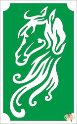  8x5 cm-es Csillámtetoválás sablon - Ló 92