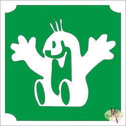  5x5 cm-es Csillám tetoválás sablon - Kis vakond 14