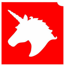  4x4cm Csillámtetoválás sablon 12 Unikornis