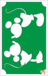  8x5 cm-es csillámtetoválás sablon - Mickey mouse 38 - mkbazar