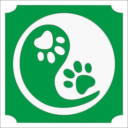 Csillámtetoválás sablon - Yin Yang kutya mancs 496