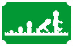  8x5 cm-es Csillámtetoválás sablon - Lego 95