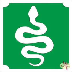  5x5 cm-es Csillámtetoválás sablon - Kígyó 372 - mkbazar