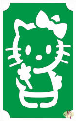  8x5 cm-es Csillámtetoválás sablon - Hello Kitty 29