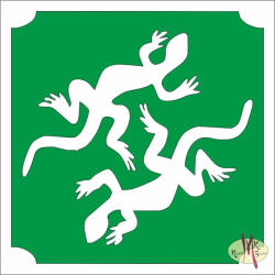  5x5 cm-es Csillámtetoválás sablon - Gyíkok 335 - mkbazar