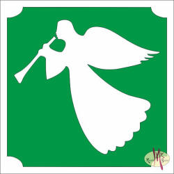  Csillámtetoválás sablon 5x5 cm - Angyal 23