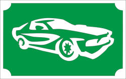  8x5 cm-es Csillámtetoválás sablon - Sport autó 44