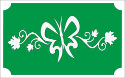  8x5 cm-es Csillámtetoválás sablon - Lepke, inda 78