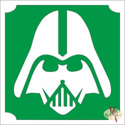  5x5 cm-es Csillámtetoválás sablon - Darth Vader 236