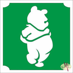  5x5 cm-es Csillámtetoválás sablon - Micimackó 87 - mkbazar