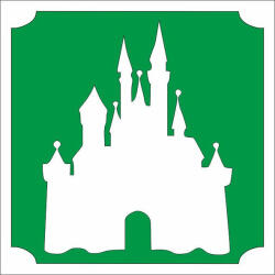  5x5 cm-es Csillámtetoválás sablon -Kastély 95