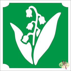  5x5 cm-es Csillámtetoválás sablon - Gyöngyvirág 213