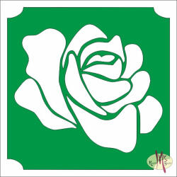  5x5 cm-es Csillám tetoválás sablon - Rózsa virág 20