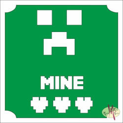  5x5 cm-es Csillámtetoválás sablon - Minecraft 92