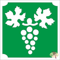  5x5 cm-es Csillám tetoválás sablon - Szőlő 259