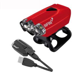 INFINI Far Infini Lava 4 functii 2 Super Led alb 3Lux Rosu (546010633RM)