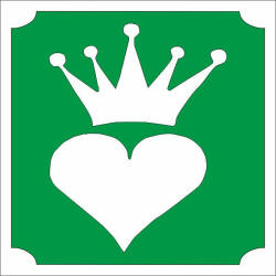  5x5 cm-es Csillámtetoválás sablon - Szív koronával 185