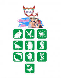  Mk Body Deco Csillámtetoválás sablon szett 10 db-os - Állatok