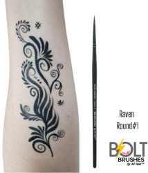  Bolt by Jest Paint RAVEN arcfestőecset Round #1 Kontúr