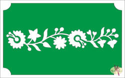  8x5 cm-es Csillámtetoválás sablon - Magyar motívum 14