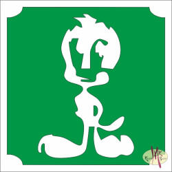  5x5 cm-es Csillám tetoválás sablon - Csőrike 25