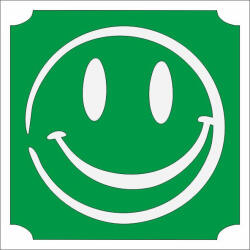  5x5 cm-es Csillámtetoválás sablon - Emoji, smile 82