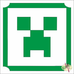  5x5 cm-es csillámtetoválás sablon - Minecraft 98
