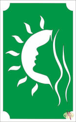  8x5 cm-es Csillámtetoválás sablon - Női fej 83