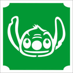 Body Deco 5x5 cm-es Csillámtetoválás sablon - Stitch 253