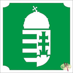  5x5 cm-es Csillámtetoválás sablon - Magyarország címere 140 - mkbazar