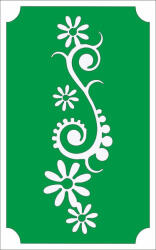  8x5 cm-es Csillámtetoválás sablon - Virág 11