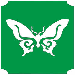 5x5 cm-es Csillám tetoválás sablon - Lepke 379