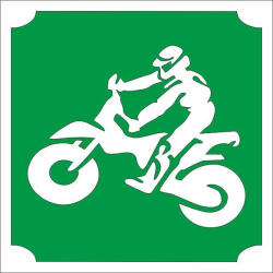  5x5 cm-es Csillámtetoválás sablon - Krosz motoros 107