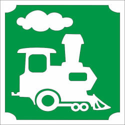  5x5 cm-es Csillámtetoválás sablon - Vonat 326