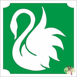  5x5 cm-es Csillámtetoválás sablon - Hattyú 358