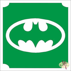  5x5 cm-es Csillám tetoválás sablon - Batman 169