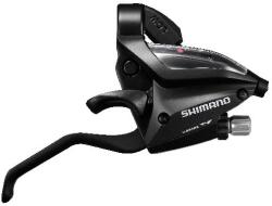 Shimano Maneta schimbator frana Shimano ST-EF500-8R, montaj dreapta, 8 viteze, cablu 2050mm, 2 degete, pentru V-Brake, culoare negru (ASTEF5002RV8AL)