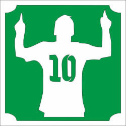  5x5 cm-es Csillámtetoválás sablon - Messi 433